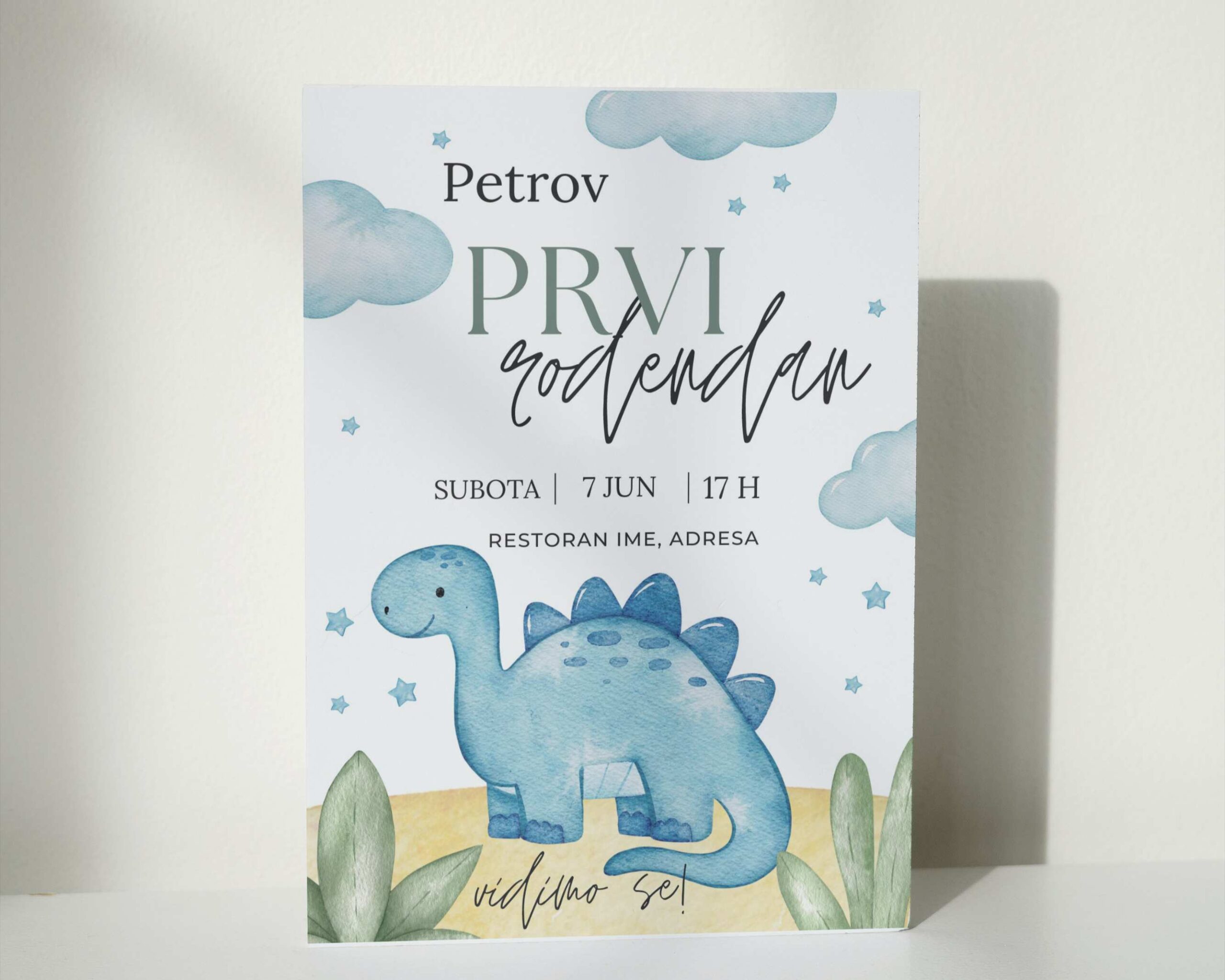 Dečija pozivnica sa belom kovertom 20