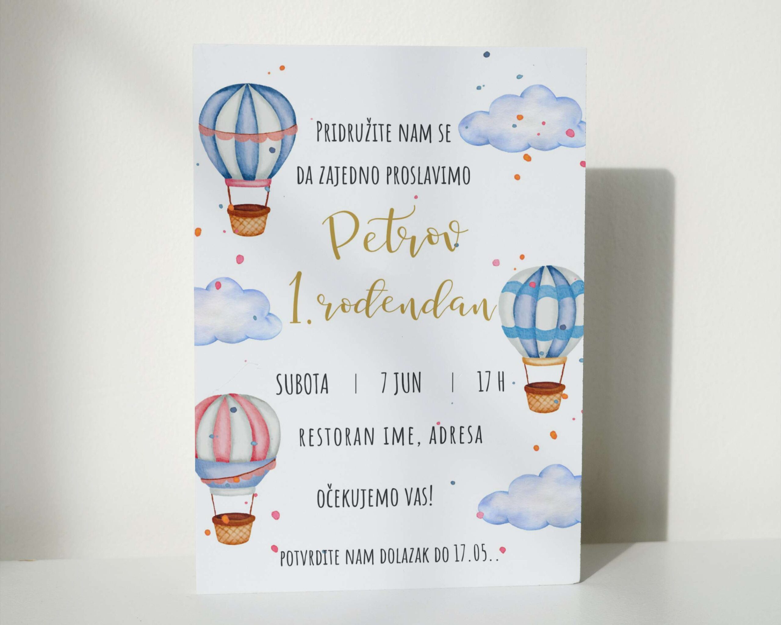 Dečija pozivnica sa belom kovertom 29
